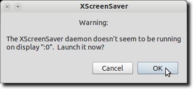 قم بتشغيل XScreensaver Daemon