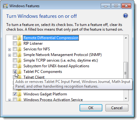 عرض وصف لميزة في Windows 7