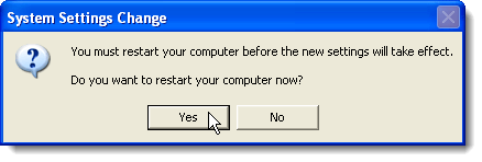 إعادة تشغيل جهاز الكمبيوتر الخاص بك