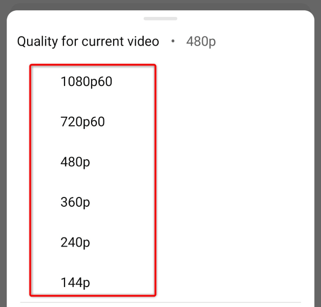قم بتغيير صورة جودة تشغيل فيديو YouTube يدويًا 2