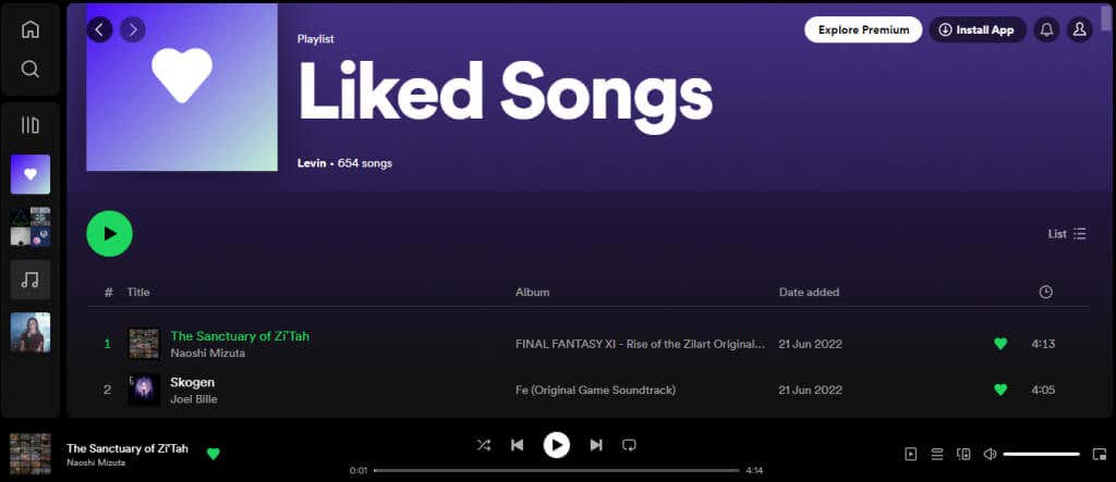 كيفية خلط قائمة تشغيل Spotify على صورة الويب 2