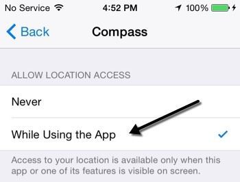 location access iphone